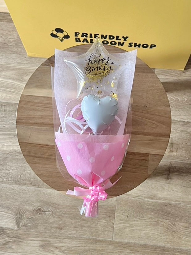 【ミニブーケ】推し色!クリアバースデー ハート