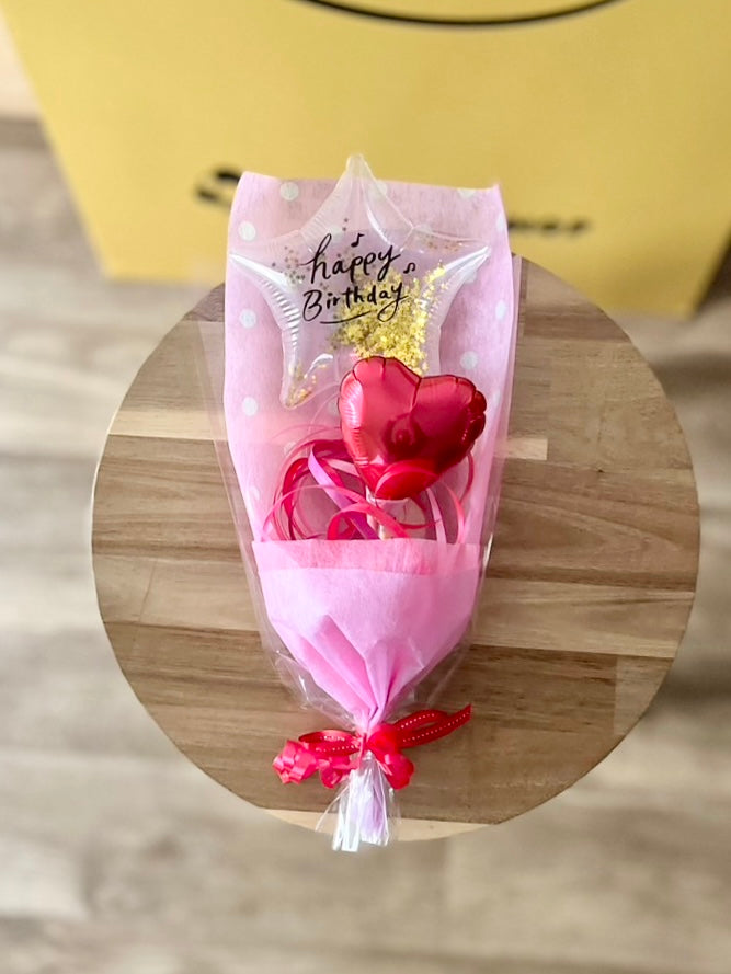 【ミニブーケ】推し色!クリアバースデー ハート