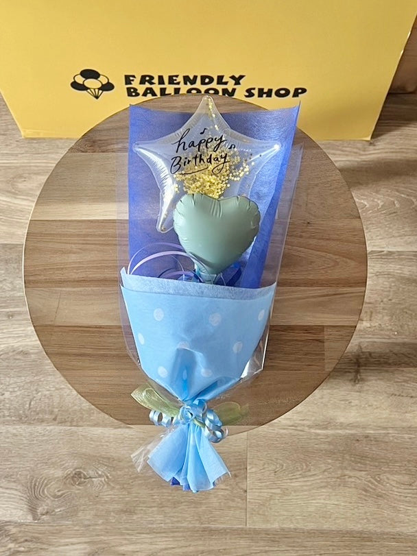 【ミニブーケ】推し色!クリアバースデー ハート