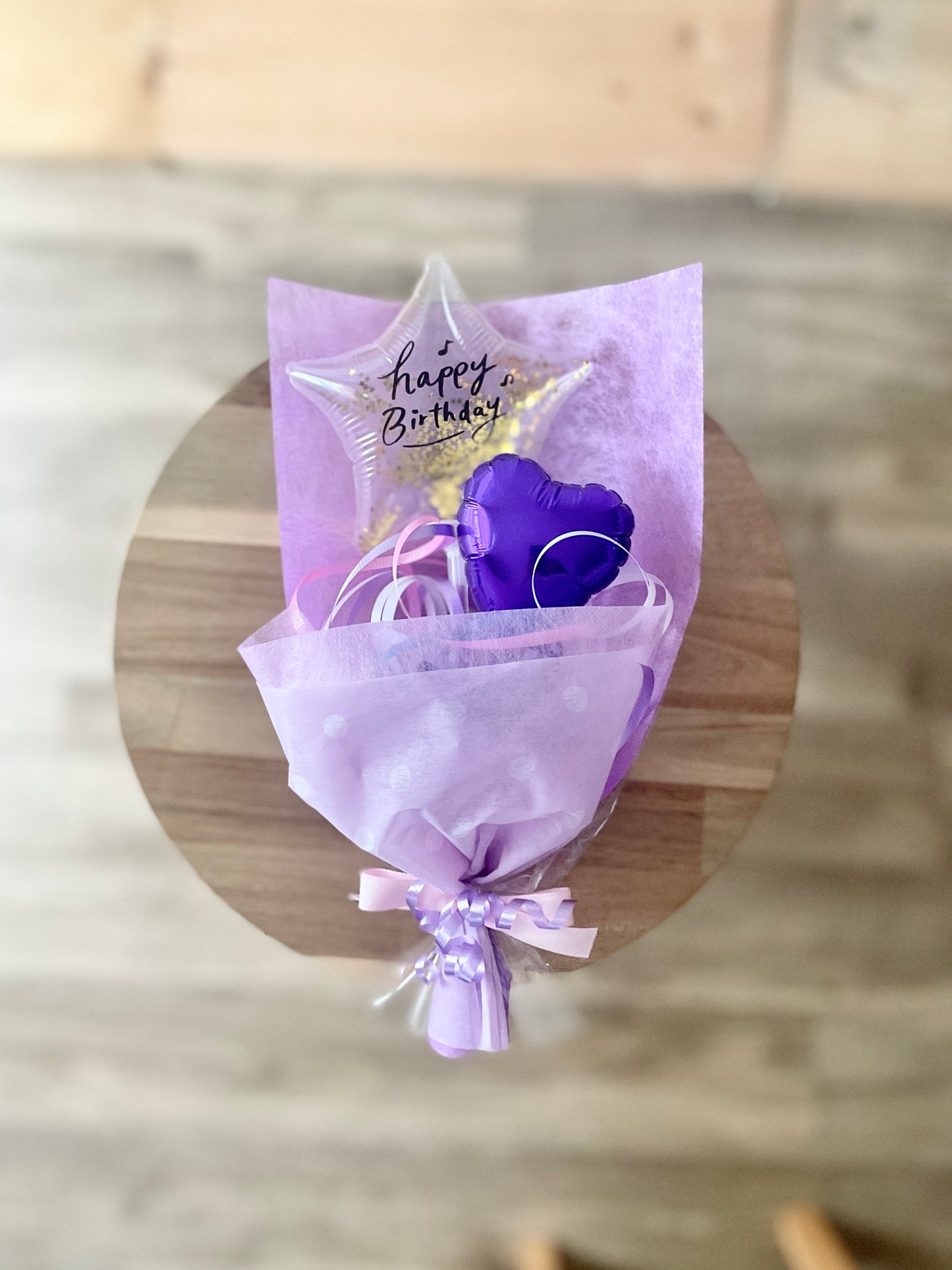 【ミニブーケ】推し色!クリアバースデー ハート