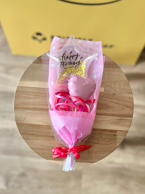 【ミニブーケ】推し色!クリアバースデー ハート