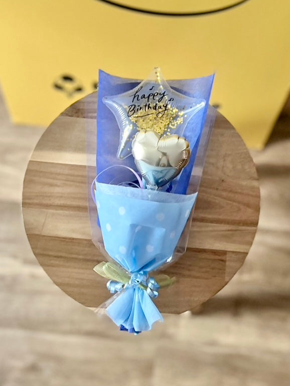 【ミニブーケ】推し色!クリアバースデー ハート