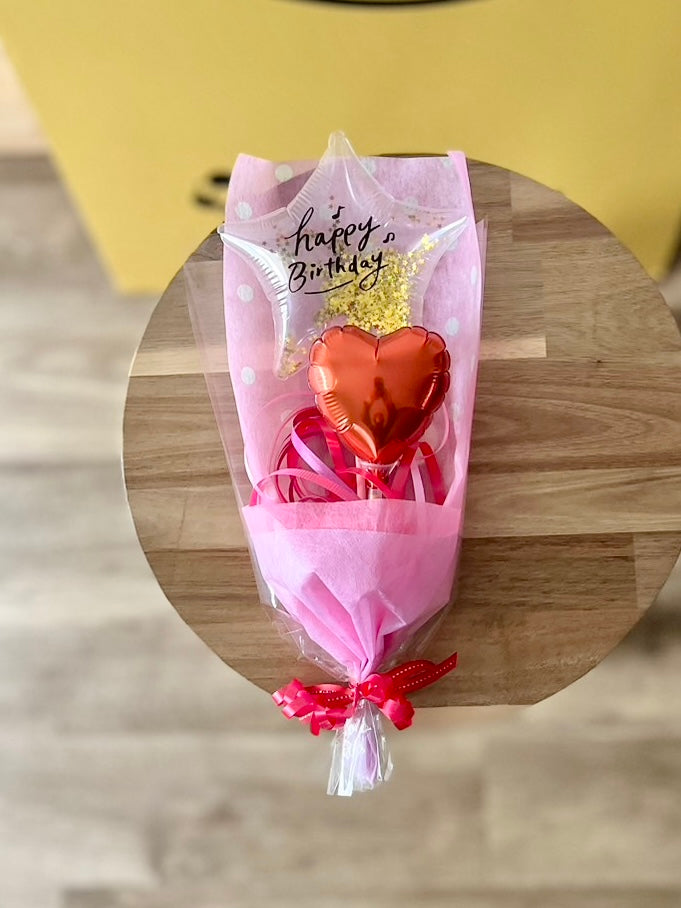 【ミニブーケ】推し色!クリアバースデー ハート